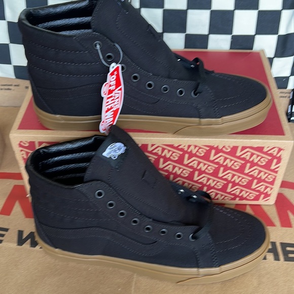Vans WMNS Sk8-Hi Reissue Canvas Gum Black/Light Gum  sneakers - Picture 3 of 16